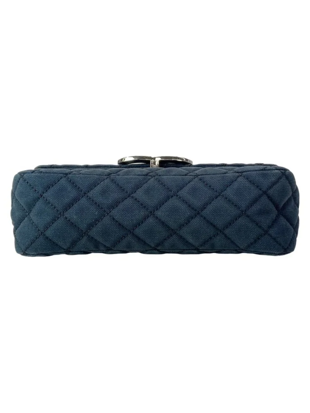 Chanel Shoulder Bag Single Flap Quilted Navy Chain Silver Cruise Line